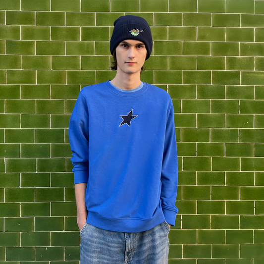 Unisex Pullover aus 72% Baumwolle (Bio) - Star, gestickt