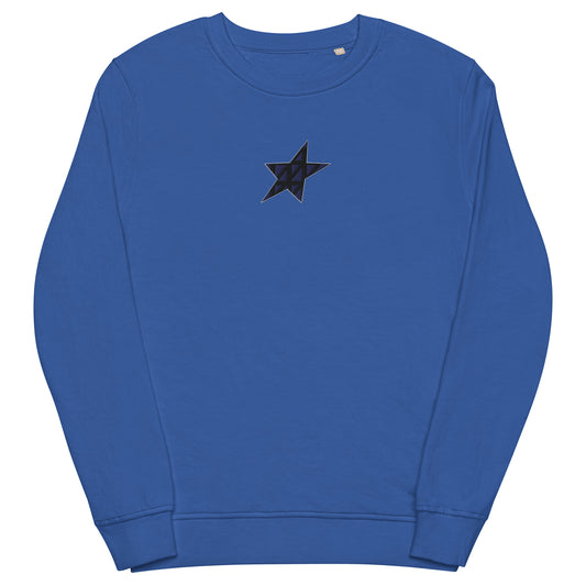 Unisex Pullover aus 72% Baumwolle (Bio) - Star, gestickt