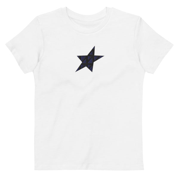 Kinder T-Shirt aus 100% Baumwolle (Bio) – Star, gestickt