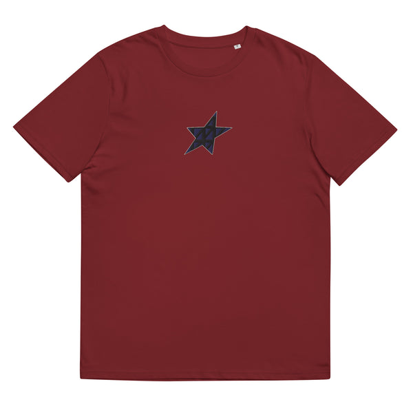 Unisex T-Shirt aus 100% Baumwolle (Bio) - Star, gestickt