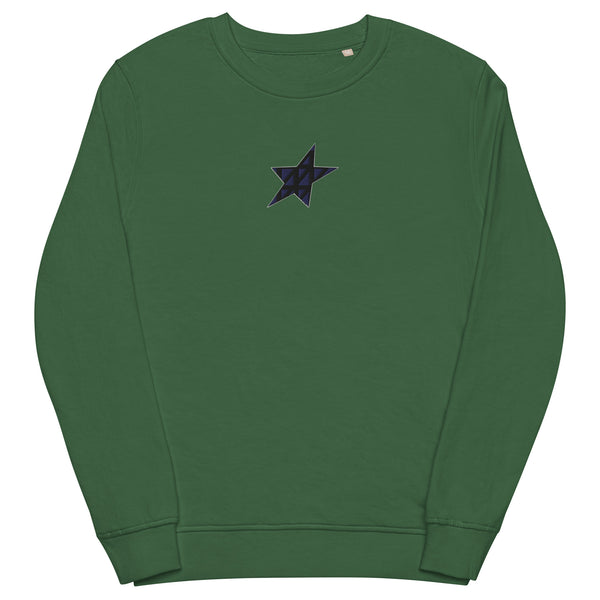 Unisex Pullover aus 72% Baumwolle (Bio) - Star, gestickt