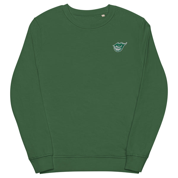 Unisex Pullover aus 72% Baumwolle (Bio) - Pey Green, gestickt