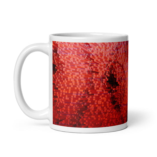 Weiße, glänzende Tasse - Multilocated 11oz