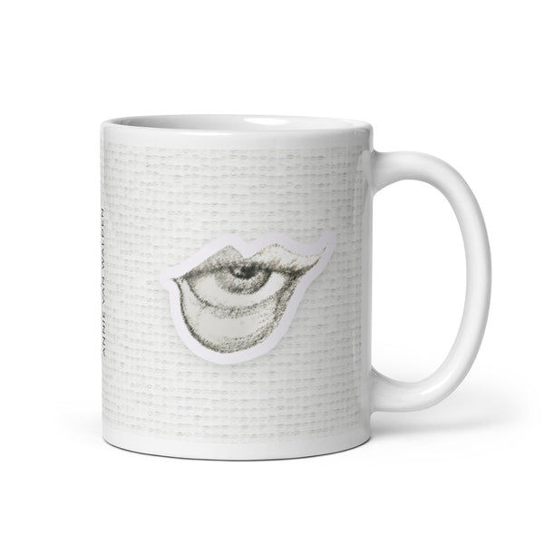 Weiße, glänzende Tasse - Pey Dove 11oz